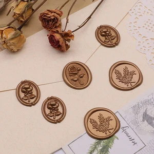 Customized Logo Wedding Invitation Crafts Stamps Wine Bottle Seals Self-adhesive Wax Seals Stickers