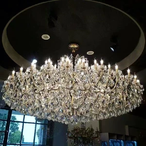 Custom Gold House Decoration Hotel Wedding Crystal Ceiling Lamp Globe Large Crystal Chandeliers for Hotels