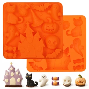 SILIKOLOVE Factory Halloween Gost Castle Cake Maker LFGB Platinum Non Stick BPA Free Silicone Mousse Cake Molds