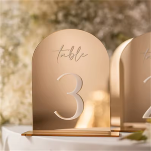 Clear Arch Acrylic Sign Stand Acrylic Wedding Blank Table Name Card Number Holder Place Cards and Table Numbers
