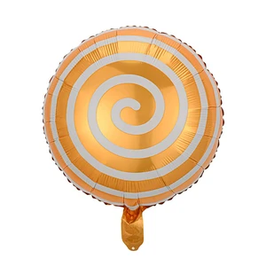18-Inch Spiral Donut Foil Balloons New Design Party Decorations Wholesale Balloons with Foil Helium Barrier