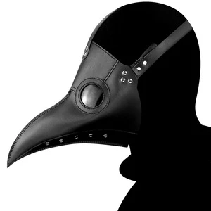Steampunk Plague Doctor Bird Beak Mask Gothic Vintage Four Seasons Heat-Transfer Printed Halloween Cosplay Party Eye Mask