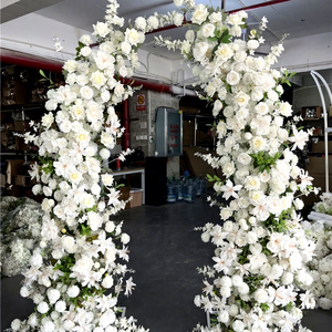 Wedding Backdrop White Flowers Arch Stage Decorative Arch Flowers for Party