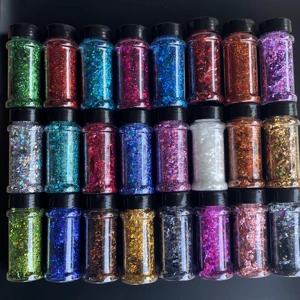 2oz Shaker Holographic Mix Glitter Set Polyester Bulk Glitter Chunky
