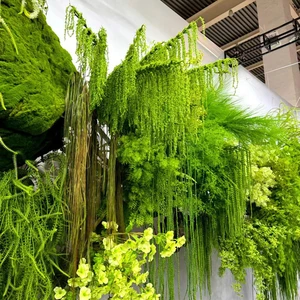 Faux Flower Ceiling Hanging Plant Woolen Artificial Amaranthus Caudatus Branch for Wedding Arch Decoration