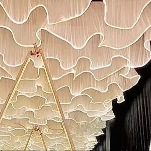 Wedding Ceiling Drapery S Net Led Strips Light Wedding Decorative Party Event Decoration