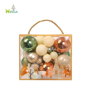 Winga New Design High Quality Christmas Ball Set Ornament Christmas Tree Decoration Ball