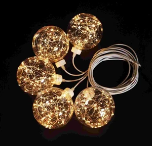 5 Piece Transparent Clear Acrylic Lighting Ball Wedding Lighting for Ceiling Backdrop Decoration