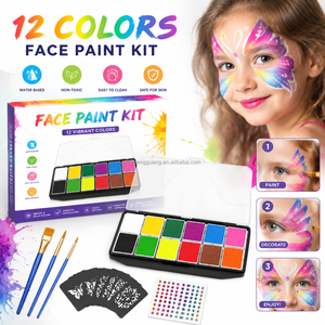 Professional Natural Plant Face Painting Kit For Kids & Adults-Halloween Birthdays Festivals & Events Face And Body Painting
