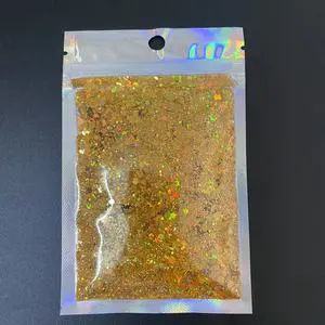 Biodegradable Glitter Rose Gold Color Cosmetic Glitter Powder in Bottle Shaker Bags Jars