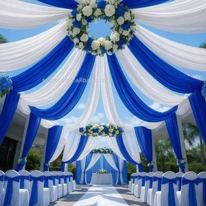 Custom Bridal Fabric Ceiling Decorations Fit a Large, Colorful Space for a Safe Outdoor Festival Garden Event Street Wedding