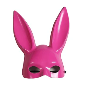 Factory Price Sexy Girls Rabbit Mask Plastic Half Face Bunny Girl Mask Club Fancy Stage Performance