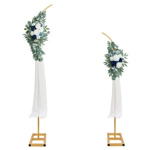 Wedding Arch Backdrop Stand Metal Arch Stand Frame for Ceremony Gold Flower Arch Stand Birthday Graduation Background Decoration