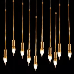 Hotel Wedding Modern LED 10 Head Chandelier & Pendant Light Set with Customizable Color Material Size & Dimmable 1-Year Warranty