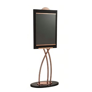 Premium Rose Gold Poster Display Stand Floor Directional Sign for Wedding Banquet