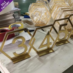 Modern Design Wedding Table Sign Numbers 1-10Card Restaurant Table Numbers Stand for Weddings