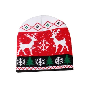 Wholesales Christmas Light-up Beanie Knit Hats, Colorful Flashing Cap Winter Snow Hat for Holiday Beanies