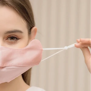 Antibacterial Silk Party Face Cover Mask Luxury Dust Proof with Adjustable Ear Loops