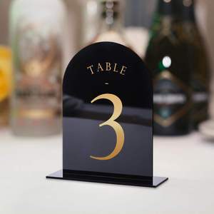 Black Arch Wedding Table Numbers for Wedding Reception Event Party Restaurant Printed 5x7 Inch Arch Table Signs