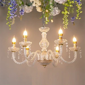 Wedding Props Chandelier Wedding Ceiling Decoration Luxury Gold Silver Acrylic Crystal Candelabra Chandeliers Wedding Light