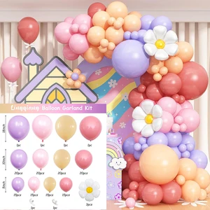 New Arrived Summer Theme Party Flower Balloons Arch Kit Garland Set for Birthday Wedding Baby Shower Home Decoration