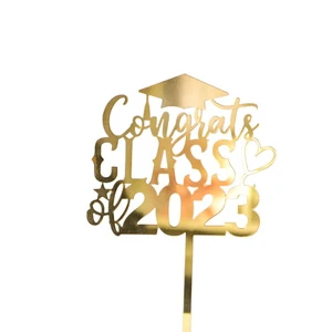 2023 Factory Supply the Graduation Season Cake Decoration Acrylic Baking Cake Topper