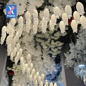 New Milky White Daffodil Artificial Vintage Modern Wedding Ceiling Decoration Light Acrylic Material Various Sizes Elegant