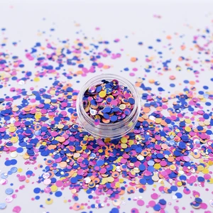 New Colorful Polyester Glitter Dot Circle Mixed Chunky Glitter for Body Face Party Decoration Supplies