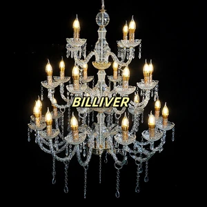 Wedding props acrylic crystal lights ceremony pavilion European crystal chandeliers wedding hall decorative lights wholesale