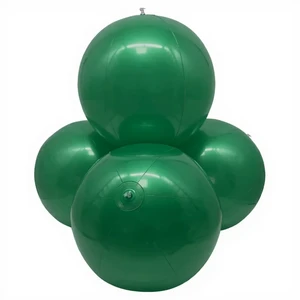 One-piece Green Christmas Pvc Reusable Party Balloons 90*84cm Repeat Inflatable Balloon for Xmas Wedding Birthday Decoration