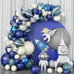 ML ML338 Unisex Space Themed Birthday Valentine's Day Party Decoration Baby Shower 124pcs Colorful Printed Latex Foil Balloon