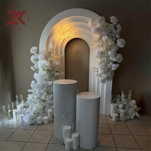 ZKAI Durable Multi-Layer Arch Set Wedding Party Stage Decoration Acrylic Backdrop Arch for Events