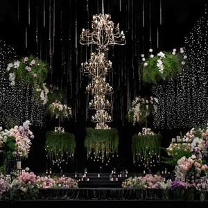 Fashion Style Banquet Hall Villa Decoration Custom Celebration Events LED Wedding Lamp