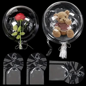 Pre-stretched Clear Wide Mouth Bobo Balloons Eco-Friendly Halloween Mother's Day Party For Stuffing Gifts Flowers Snacks 26/30