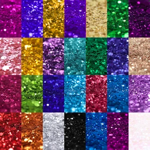Xucai Chunky Holographic Glitter Mix Colorful Sequins For Nail Art Resin Crafts Festival Makeup Body Face Decoration DIY