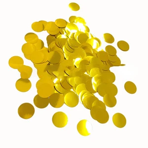 Shiny Metallic Confetti Round for Party