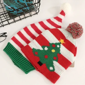 Christmas Custom Unisex 100% Acrylic Winter Beanie Hat High Quality Knit Christmas Beanie