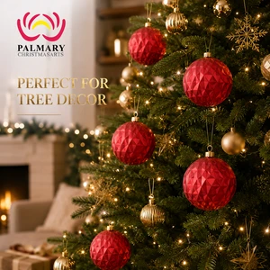 Custom High Quality Plastic Christmas Ball Indoor Ornament Decoration Colorful Holiday Season Home Tree Decor