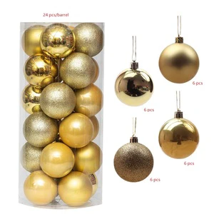 Colorful Glossy Plastic Christmas Balls Tree Decorations Pendant Essential Supplies for Your Christmas Tree Accessories