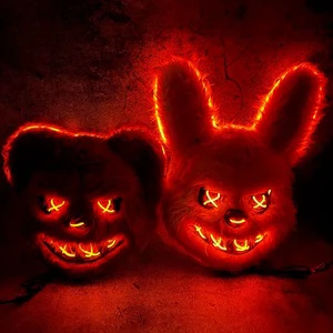 Halloween Scary Rabbit Bear LED Mask