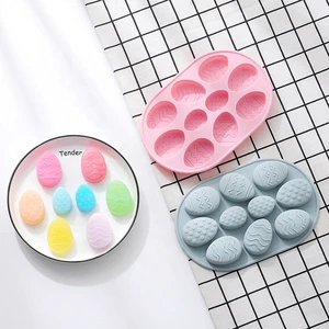 Custom Logo Silicone Non-Toxic Baking Tool Easter Egg Funny Cake Mold For Pudding Microwave Oven Safe