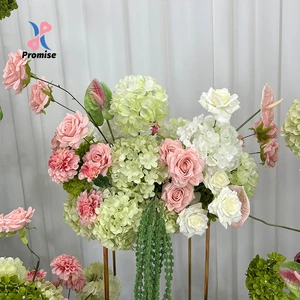 Exquisite Realistic Customizable Colors Silk Flower Arch High Quality Handmade Eco-friendly Long Lasting Wedding Tabletop