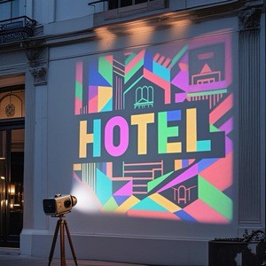 DMX512 Waterproof Wedding Ocean Sky Custom Signs Logo Laser Gobo Advertising Lights Projector
