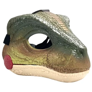 PANDAS Velociraptor Dinosaur Mask Moving Jaw Movable Halloween Decor Animal Party Mask Cosplay Costume for Kids Plastic