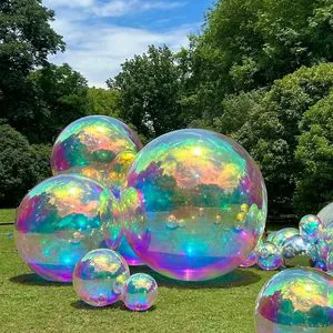 Inflatable Mirror Ball Big Shiny Balls Inflatable PVC Hanging Large Disco Ball Decoration For Big Party Concerts Stage Wedding