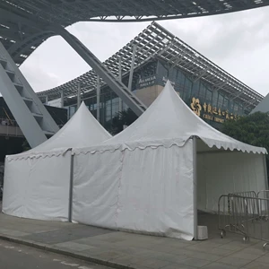 High Quality Steel Aluminum Pagoda Tent 3x3 Canopy Gazebo for Wedding Parties Outdoor Events PVC Fabric Cover Printed Design