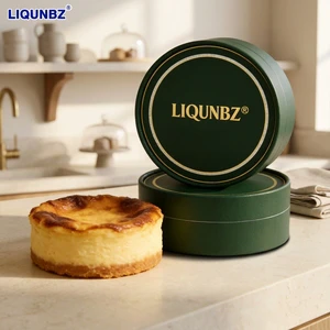 Cute Custom Round Cake Box Colorful Pastel Instagrammable Paper Cake Box For Online Bakery Low MOQ