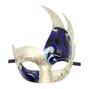 Venetian Masquerade Mask Exaggerated Half Face Mask Halloween Carnival Stage Performance Mask for Wedding Ball Photo Booth
