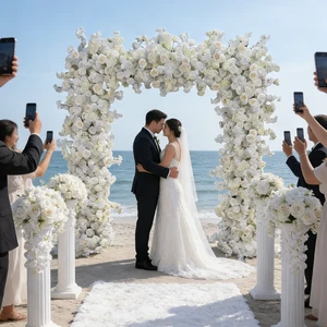 DKB Artificial Flower Factory Wholesale DIY Wedding Arch Flower Backdrop Silk Flower Arch Artificial Flower Arches for Wedding