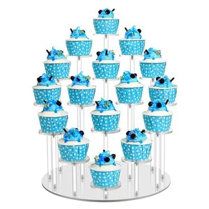 Acrylic Cake Cupcake Stand Transparent Display Stand Birthday Party Wedding Dessert Stand Set Party